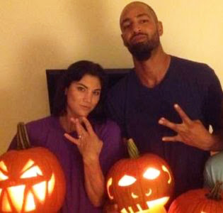 Hope Solo And Jerramy Stevens, Husband At U.S. V Germany Soccer Match