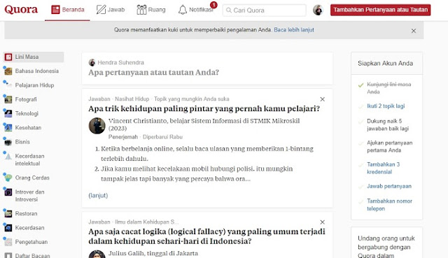 Website Quora - Blog Mas Hendra