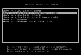 Recovery Mode from Bad Update in Ubuntu