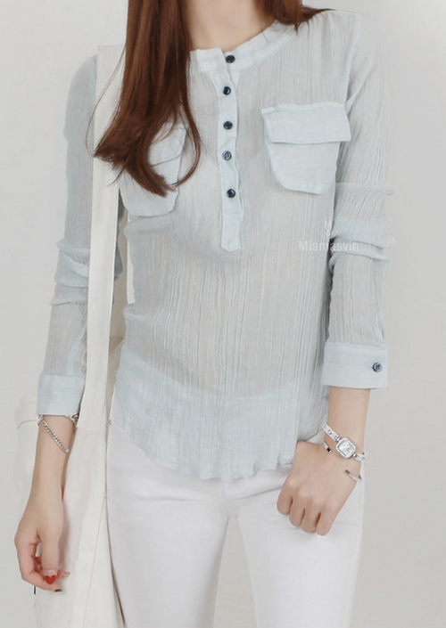 Long Sleeve Henley Shirt