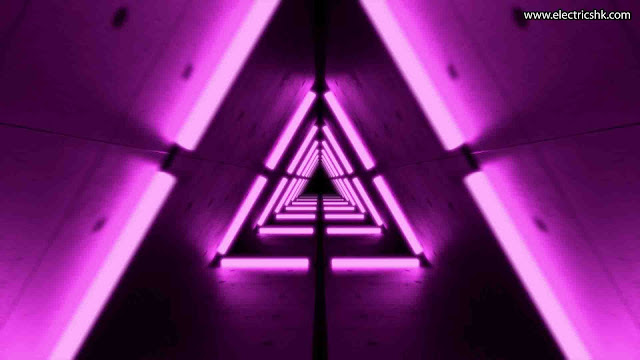 VJ Loop Screensaver 14 - Triangular Tunnel & Neon Lights