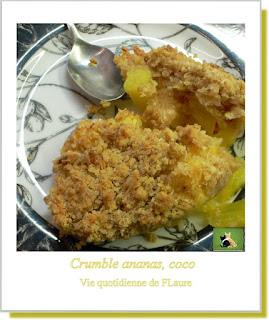 Vie quotidienne de FLaure : Crumble ananas frais, coco