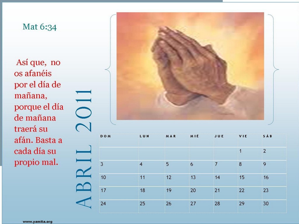 Calendario Abril 2011