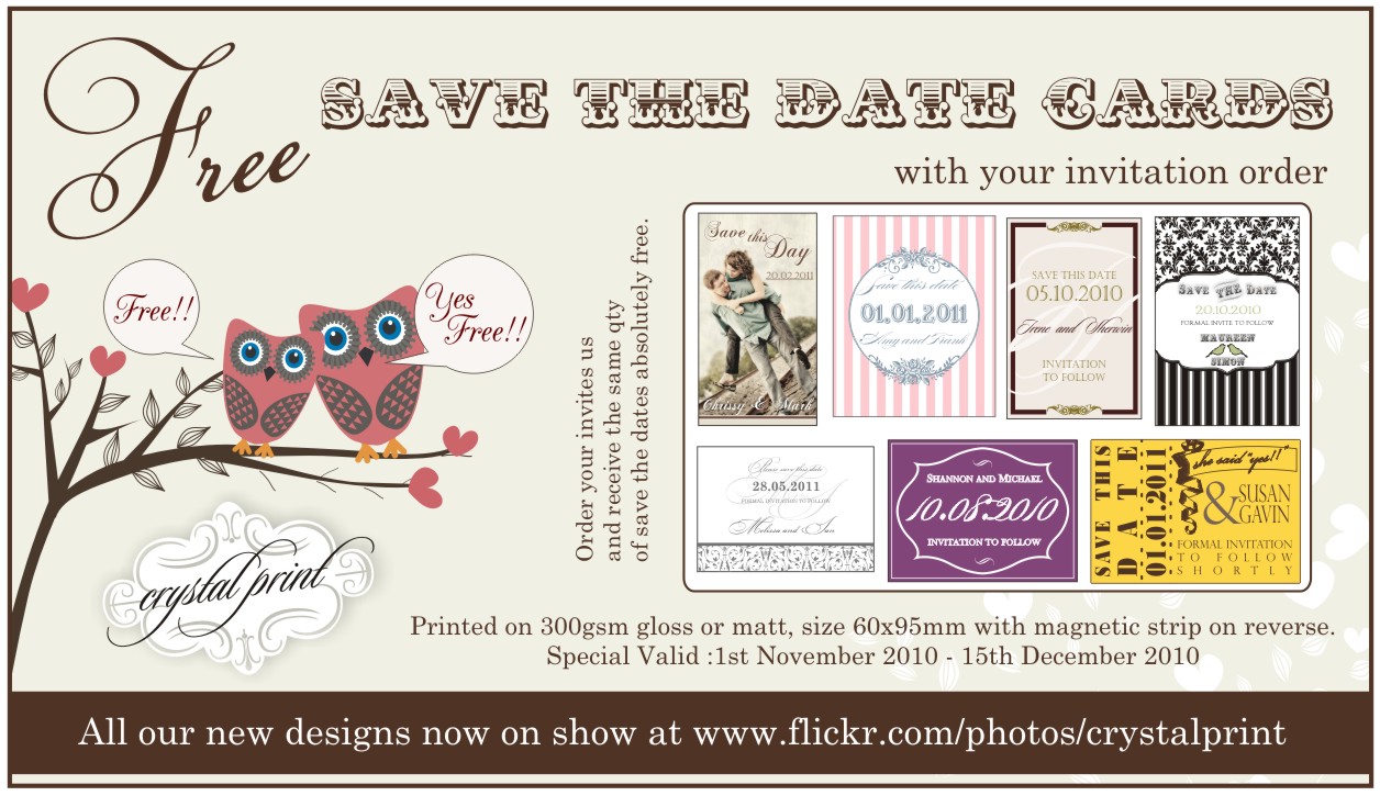 Save The Date cards FREE!