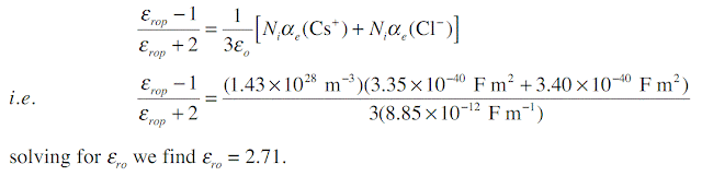 Clausius Mossotti Equation | Static relative Permittivity | Polarization of Dielectric Materials equation 11