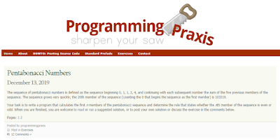 Programming Praxis screenshot