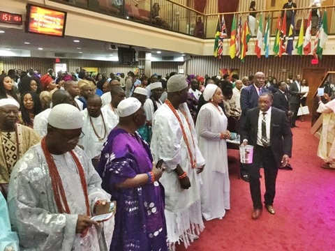 Ooni of Ife Spotted Dancing Happily at Redeemed Church in Washington D.C (Photos)