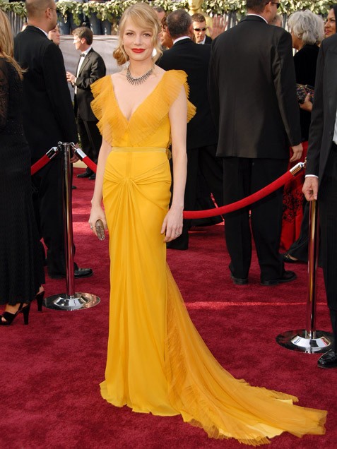 Michelle Williams Golden Globes Yellow Dress. I know kinda like Michelle