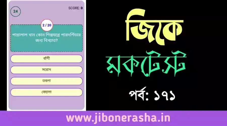 Mock Test on General Knowledge Part 171 in Bengali for competitive exams