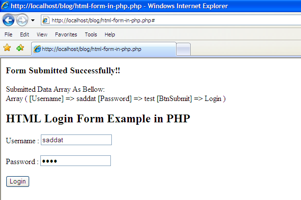  examples  HTML Form Example  in PHP 