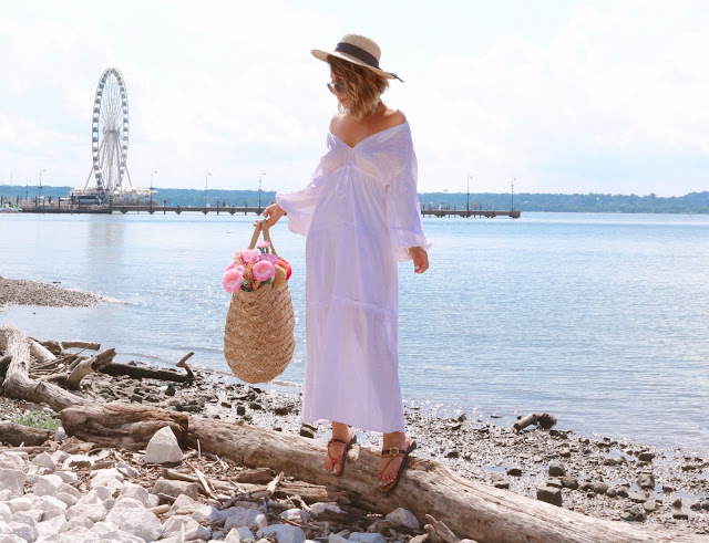 white maxi dress