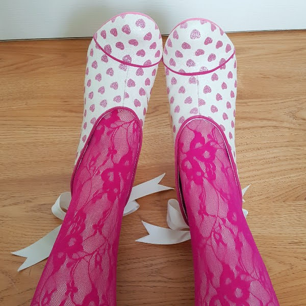 wearing Irregular Choice Love Is All Around heart boots