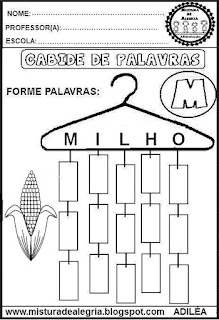 atividades para alfabetização, formação de palavras