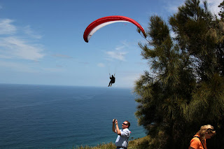 UP Kantega during the top landing approach in Stanwell Park