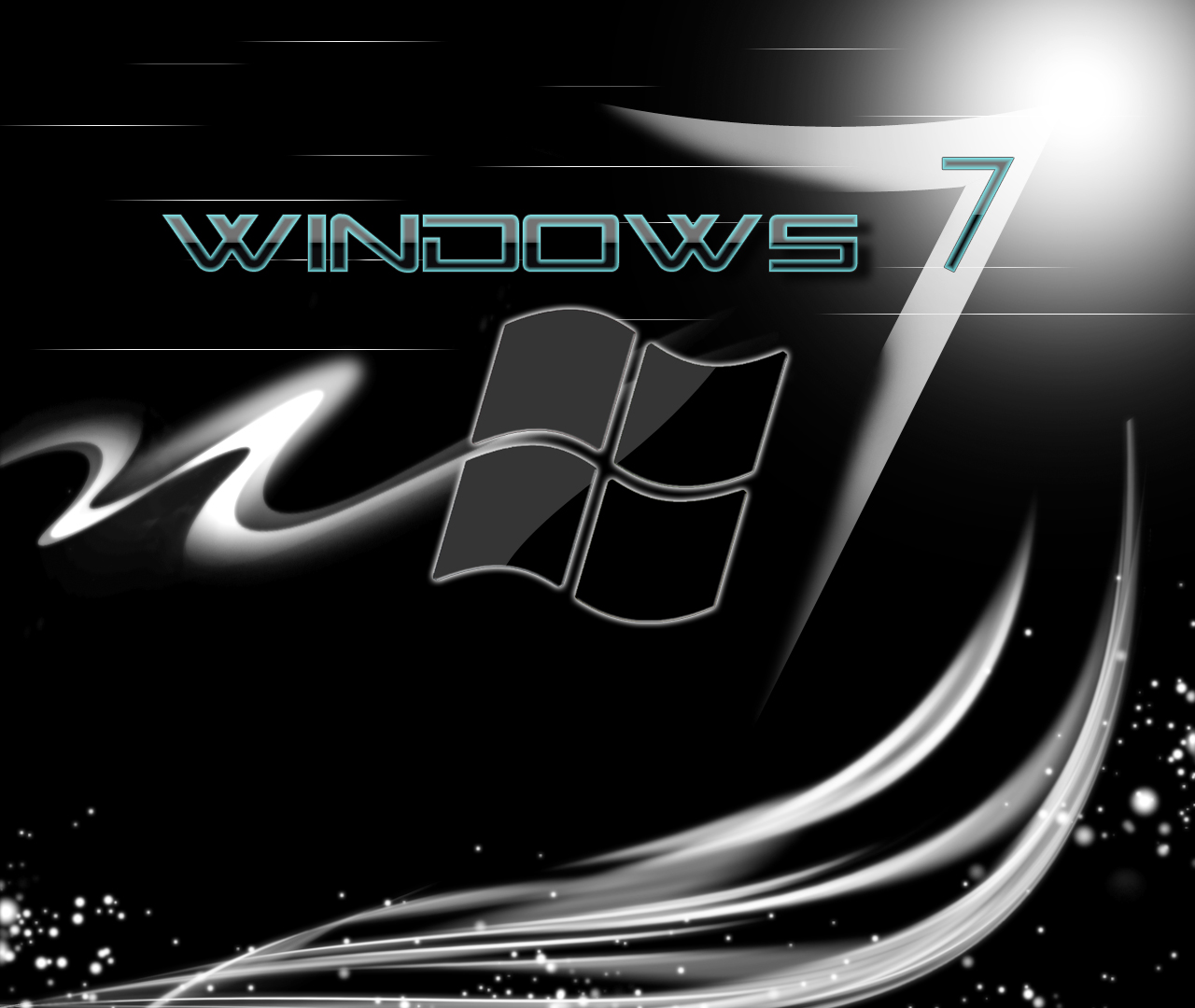 black windows 7 wallpaper 