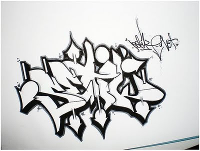 Sketch Graffiti Alphabet Letters On Paper