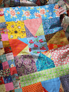 Wonky Stars in Postage Stamp Quilt: QuiltBee