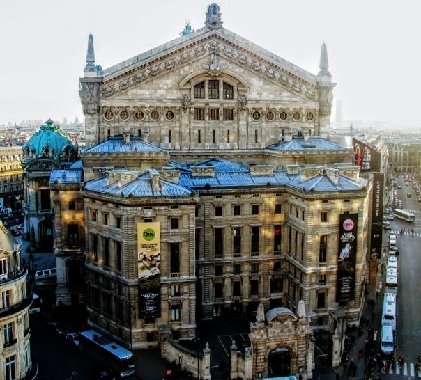 rear of Palais Garnier from the rooftop terrace of Galeries Lafayette.