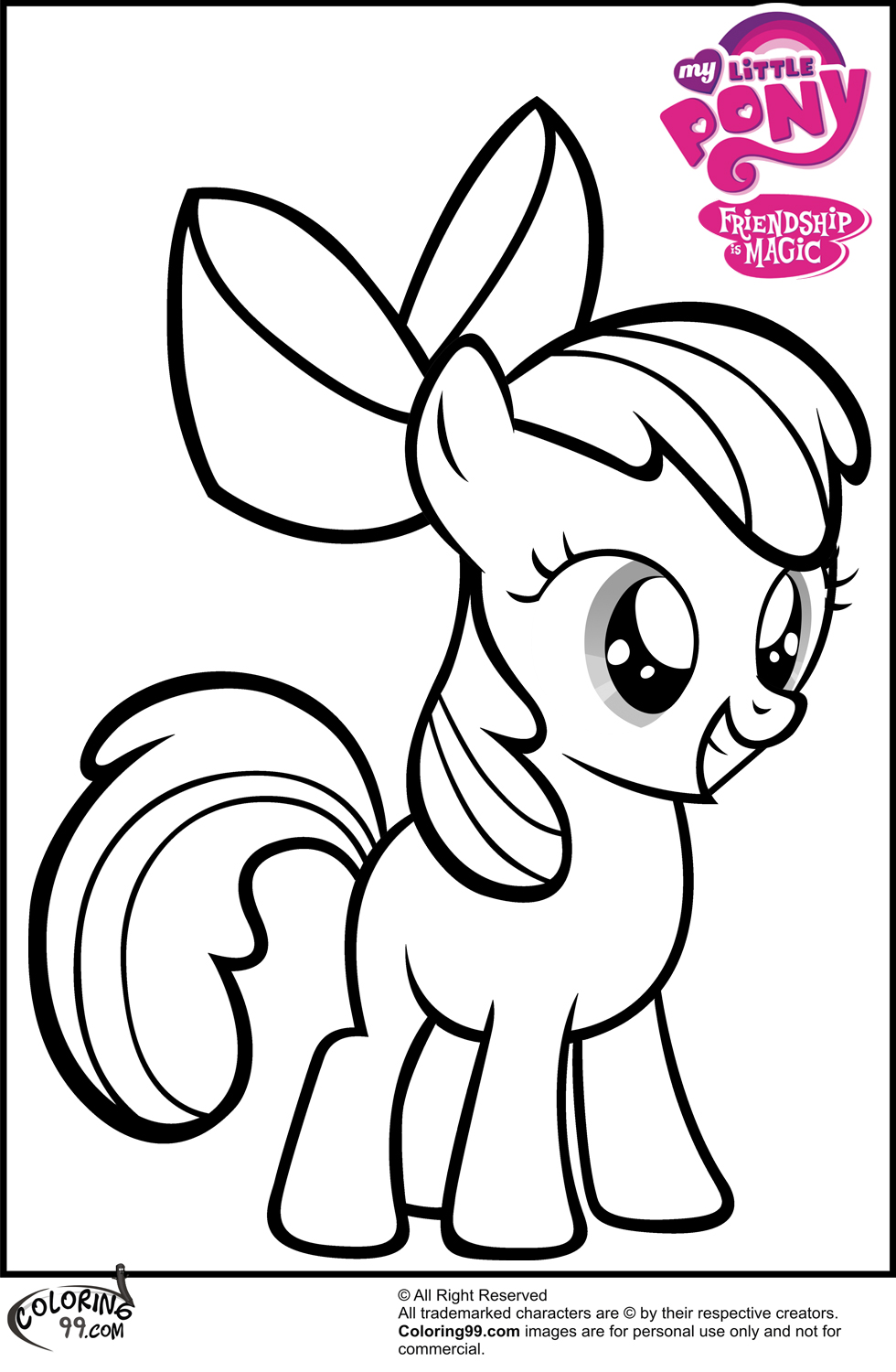 MLP Apple Bloom Coloring Pages | Minister Coloring