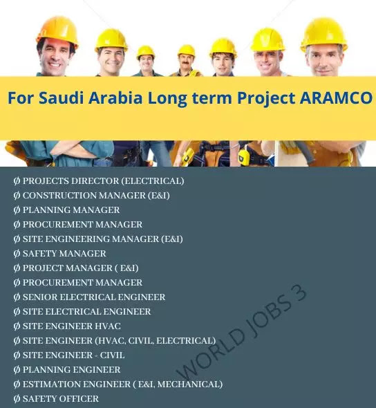 For Saudi Arabia Long term Project ARAMCO