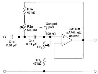 Variable High-Pass Filter Circuit Diagram