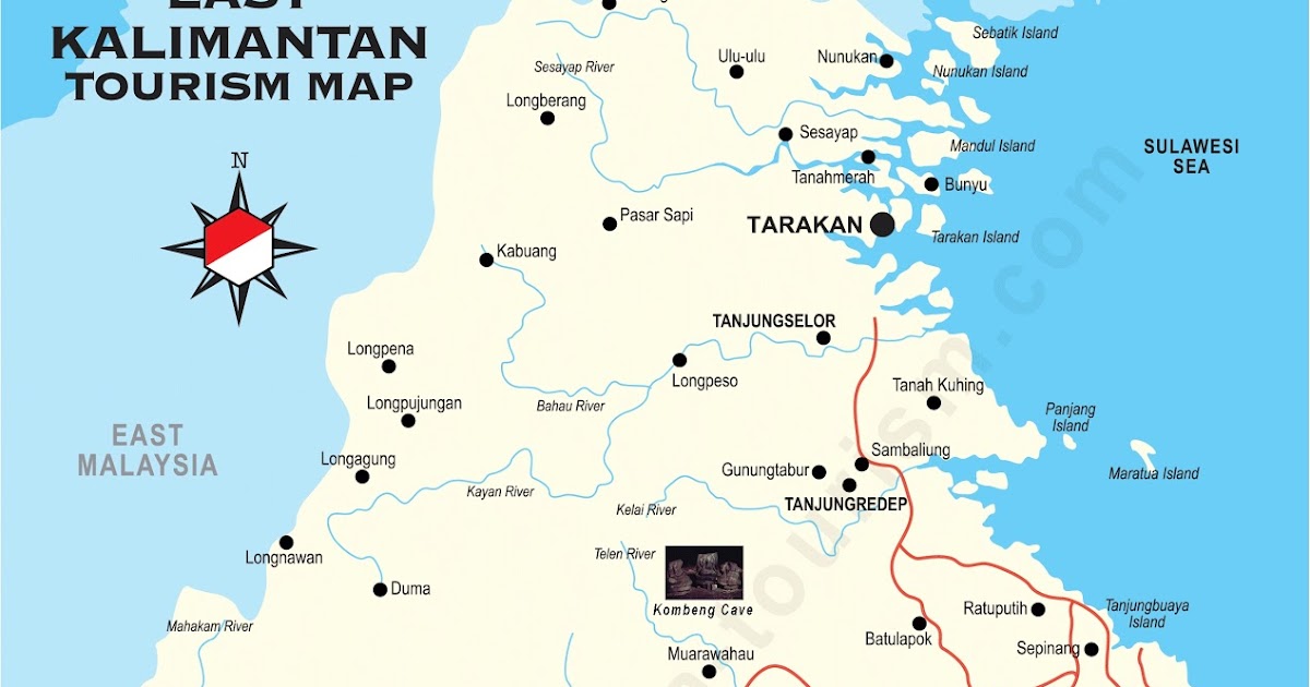 AMAZING INDONESIA East Kalimantan  Map 