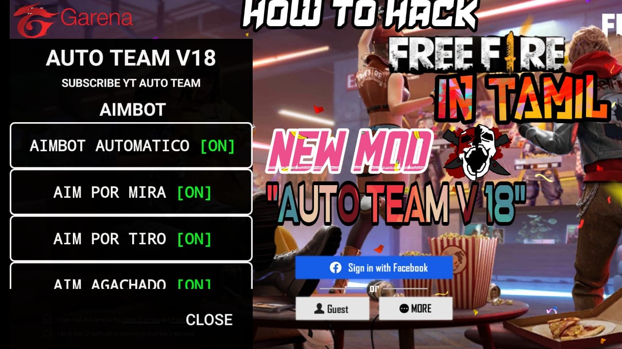 how to hack free fire auto headshot in tamil 2020  AUTO TEAM V18 MOD