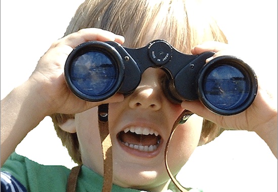 Image of boy with binoculars - Image courtesy of Wikimedia Commons