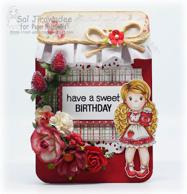 PND Strawberry Jam Emma Jar Shaped Card