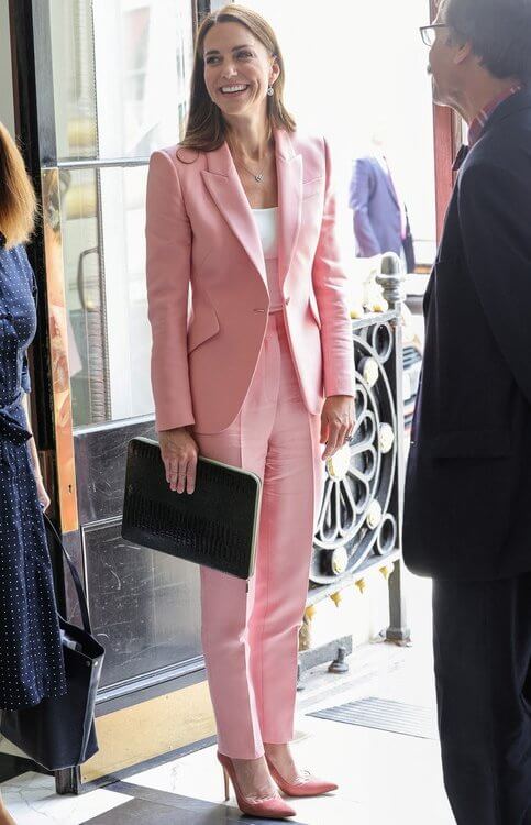 Kate Middleton Suits Up in Blazer & Walkable Block Heels for PACT –  Footwear News