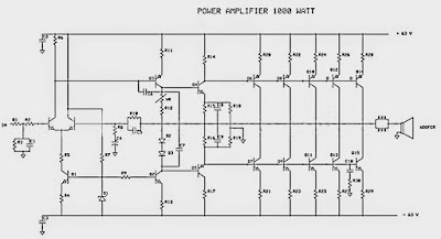 1000W power amplifier circuit