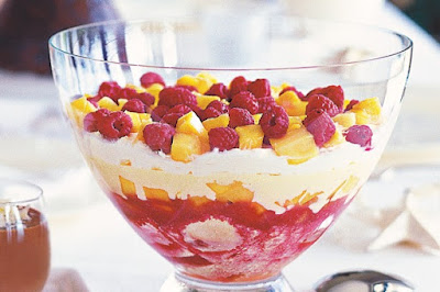 Mango, raspberry and passionfruit trifle desserts recipes