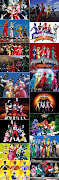 Right Column from top: Ninja Storm, Dino Thunder, S.P.D, Mystic Force, .