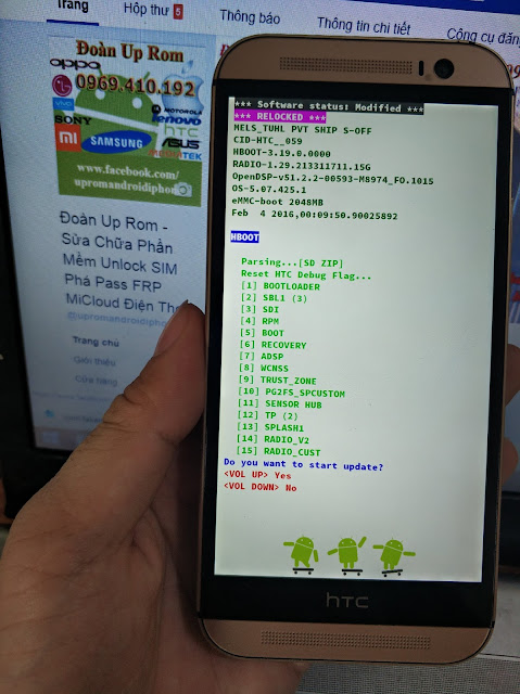 Bán file RUU zip rom gốc rom stock HTC One M8 EYE MELS Cid HTC_059 058 Việt Nam 5.0 Lollipop 4.31.425.2 và 6.0 Marsmallow 5.07.425.1