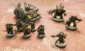 Warhammer 40k battle report - Eternal War -  Front-Line Warfare - 500 points - Black Legion vs Chaos Space Marines - The Purge