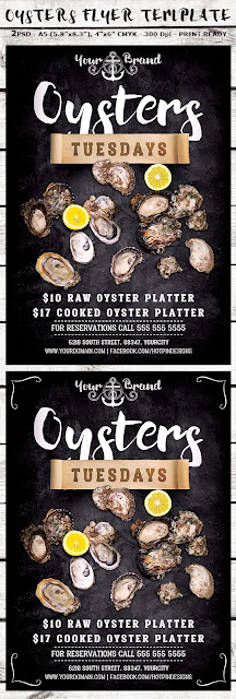  Oysters Promotion Flyer Template