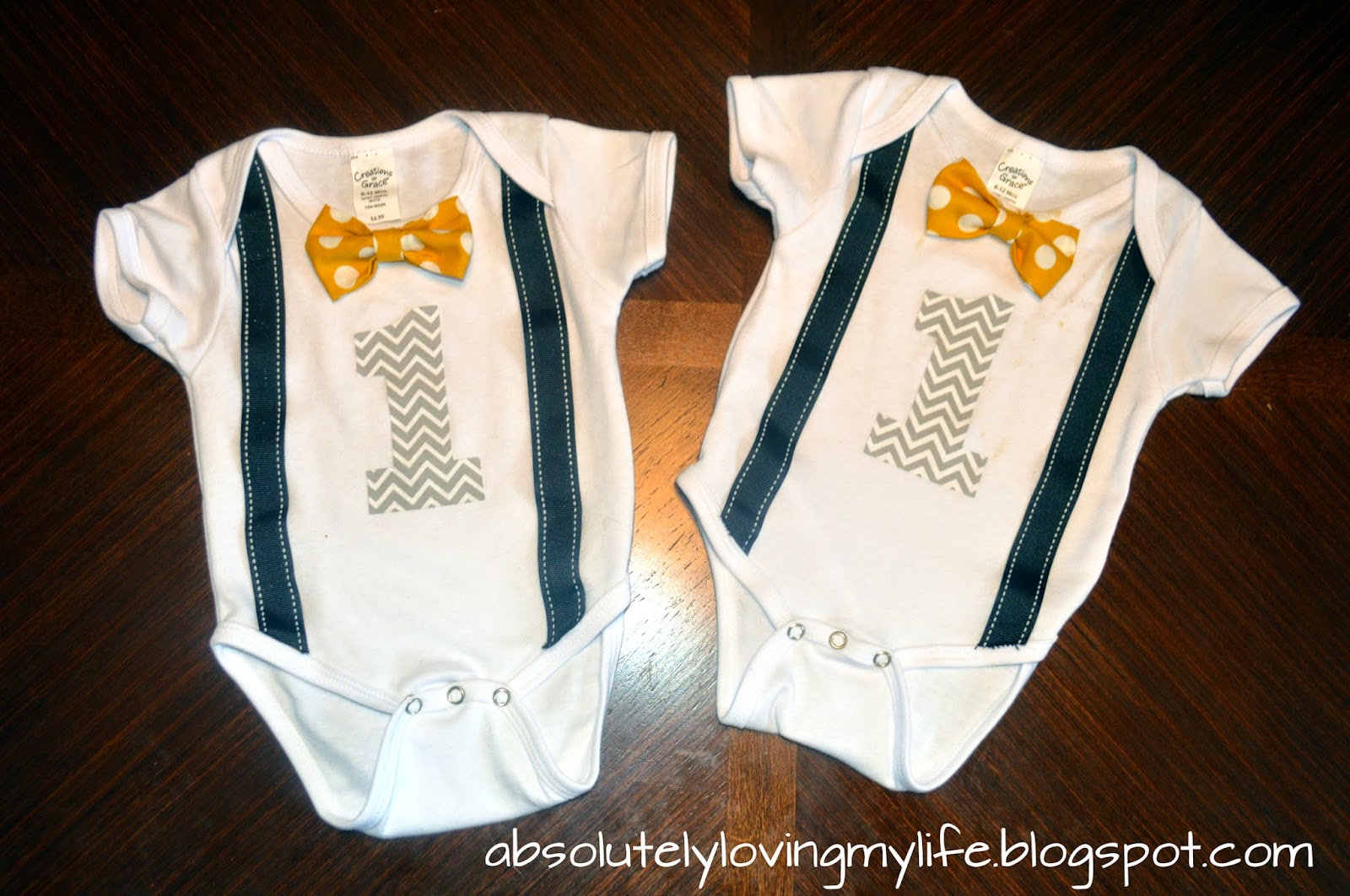 Loving Life No Sew Diy First Birthday Onesies Bow Tie And Suspenders