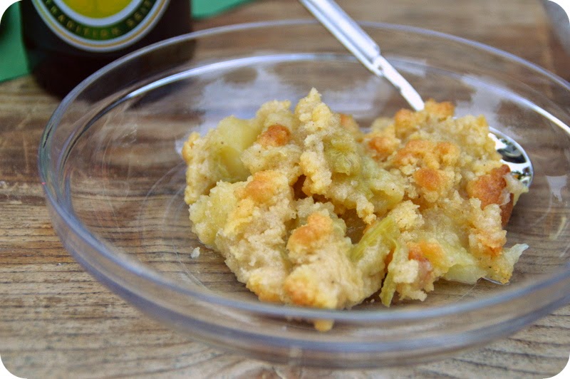 Rhababer-Apfel-Crumble vegan