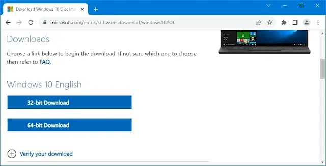 Windows 10 ISO Dosyasını Medya Oluşturma Aracı Olmadan İndirme