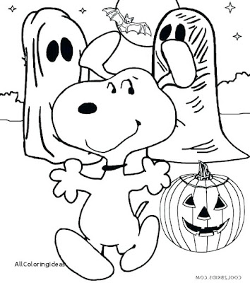 Charlie Brown Halloween Coloring Pages 17