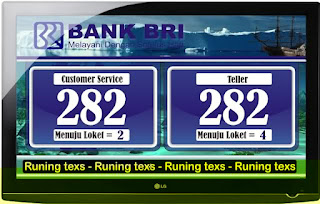 Tampilan Antrian Bank BRI