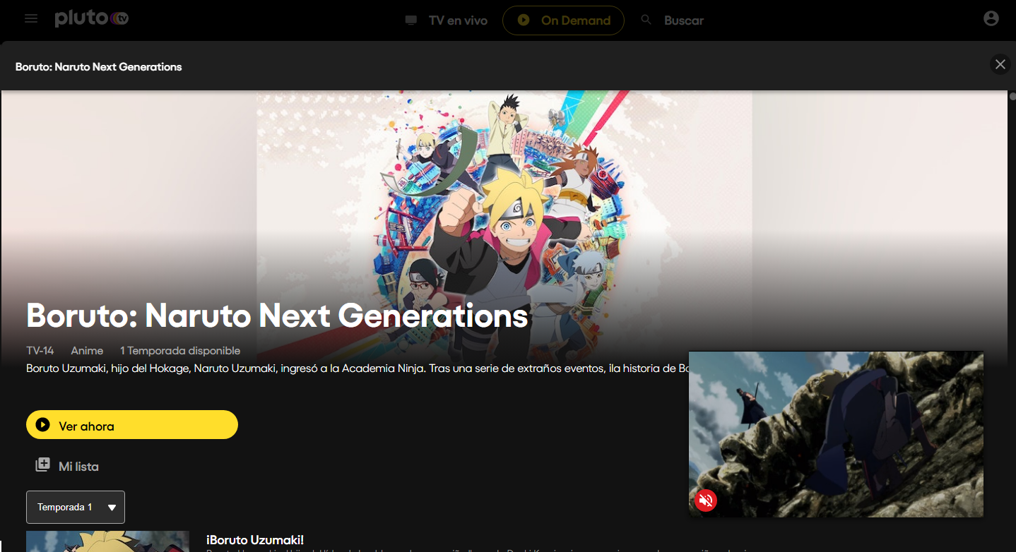 Boruto: Naruto Next Generations llegará próximamente a Pluto TV