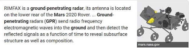 Ground penetrating radar on Mars 2020 rover (Source: Wikipedia)