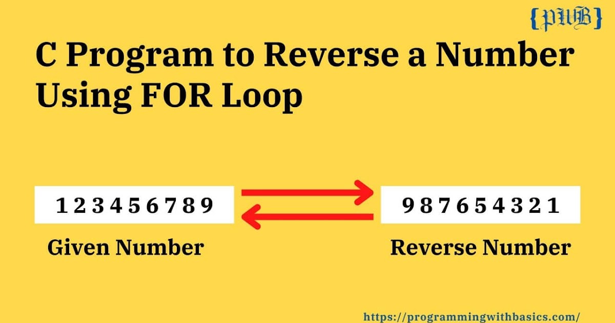 C Program to Reverse a Number Using FOR Loop | C Programs