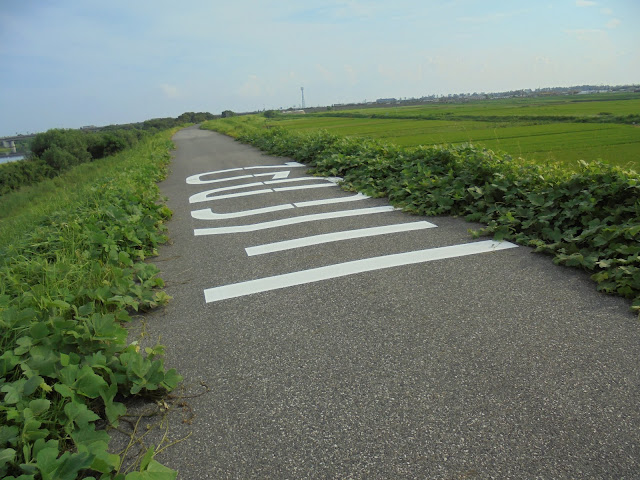 海岸方面に向かい歩きます「ひの川」の文字が書かれていました