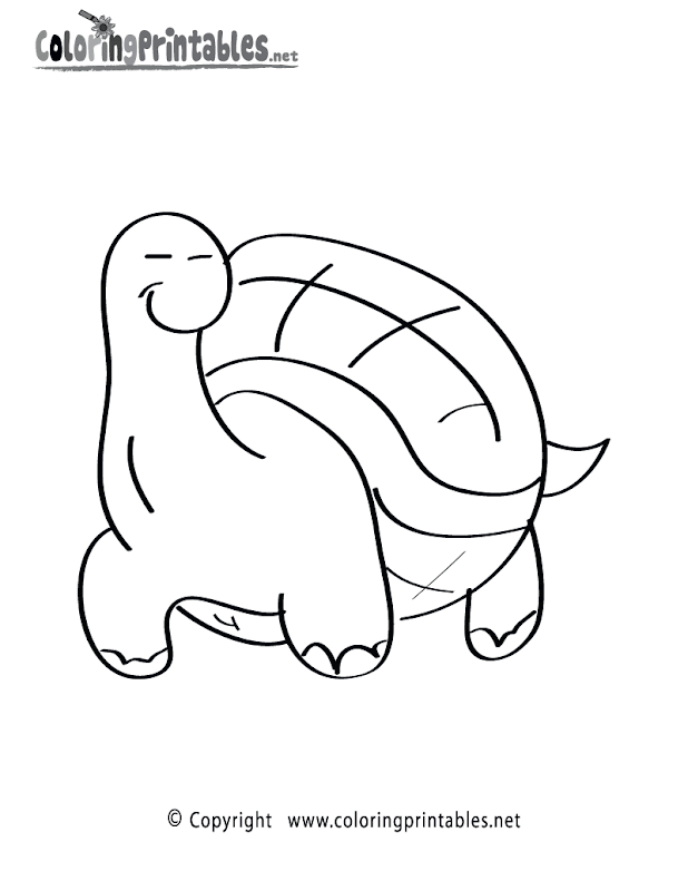 Cartoon Turtle Coloring Pages title=