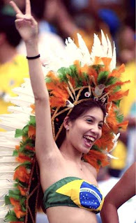 Brazil Sexy Girls Footballs Fan Pic