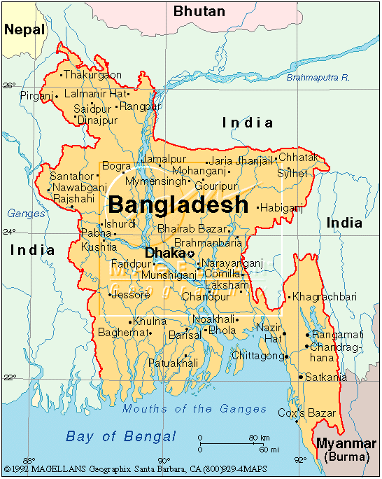 Bangladesh Map Political Regional | Maps of Asia Regional ...