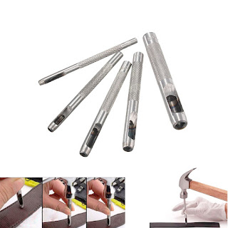 best leather hole punch set, Leather Craft Hollow Punch DIY Hole Puncher Belt Cutter Chisel Tool 3-8 mm Set Hown store