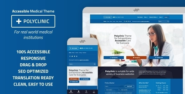 Chia Sẻ Theme Wordpress Themeforest Bản Quyền Polyclinic - Accessible Medical WordPress Theme